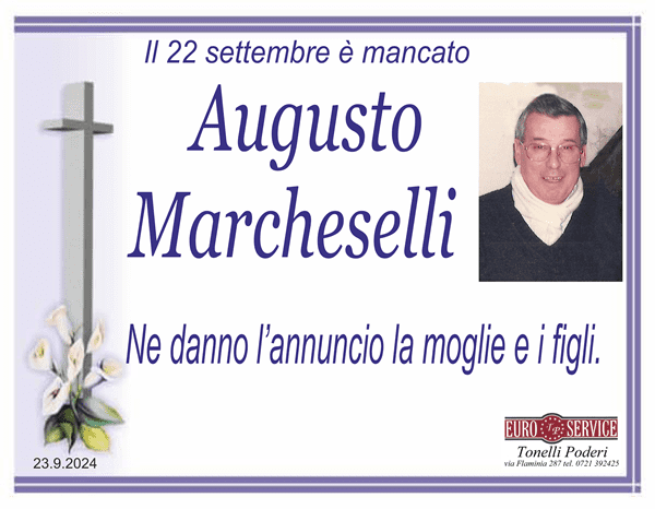 manifesto funebre di Augusto Marcheselli